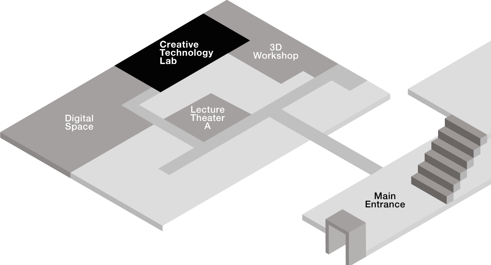 Map showing the location of the Creative Technology Lab within London College of Communication