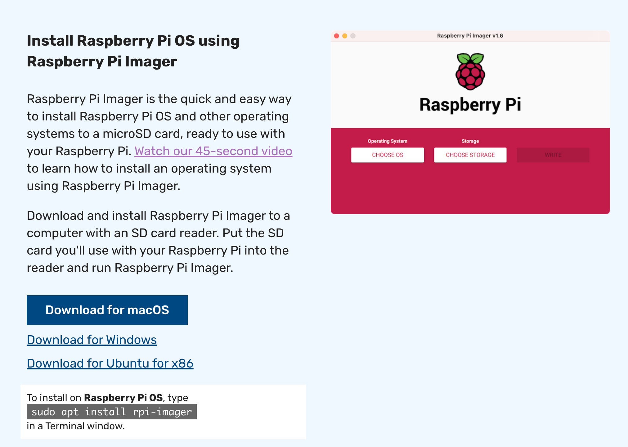 micro SD card preparation - Python Programming with Raspberry Pi [Book]